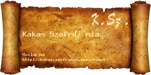 Kakas Szofrónia névjegykártya